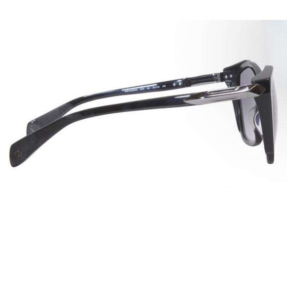 Rag & Bone NWOT Black Pearl Grey Gradient Eyewear Sunglasses with Sunglass Case - Picture 8 of 15